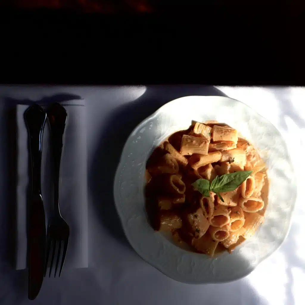 Rigatoni à la vodka chez Eva Restaurant